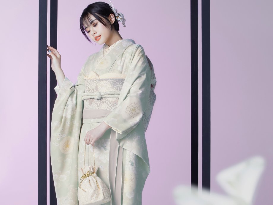 白・ホワイト振袖レンタル